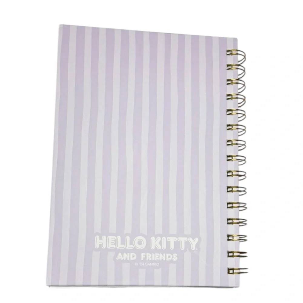 Hello Kitty Purple Stripe Embroidered Journal